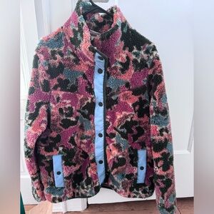 L.L. Bean Colorful Sherpa Fleece Jacket